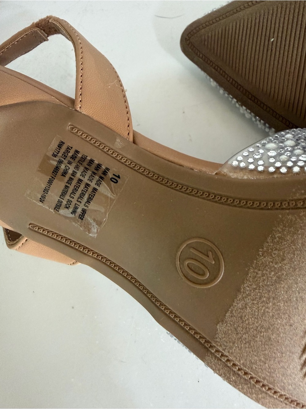 Women Isabel Embellished Slingback Kitten Pumps - SZ 10 - Picture 10 of 12